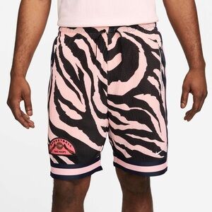 Nike Men’s Pink and Black Zebra-Print Athletic Shorts